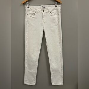 PAIGE Women's White Skyline Ankle Peg Skinny Jeans Size 28